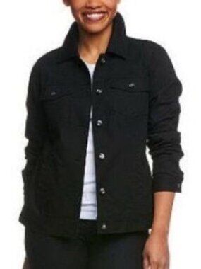 Denim Co Stretch Twill Jean Jacket Bling Buttons